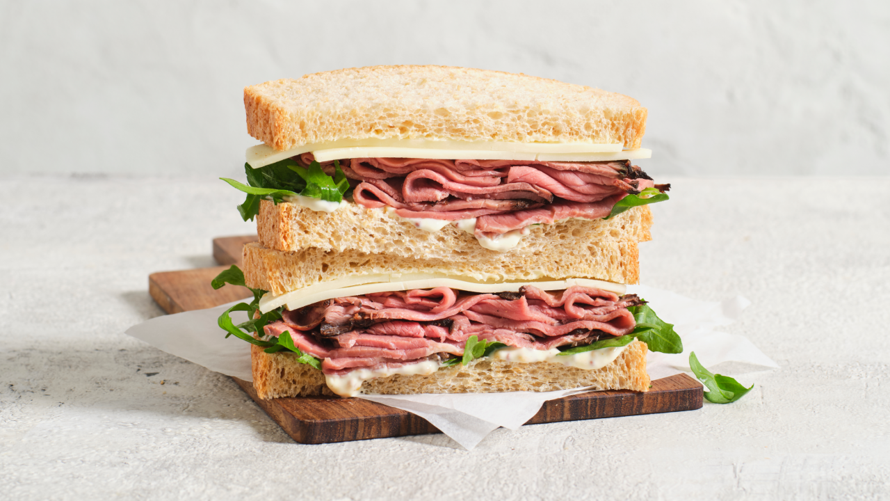 Roast Beef and Mustard Sandwich